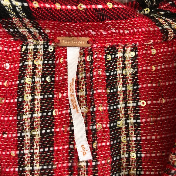 Free people red fearless love ❤️ tunic pull over - Picture 7 of 8